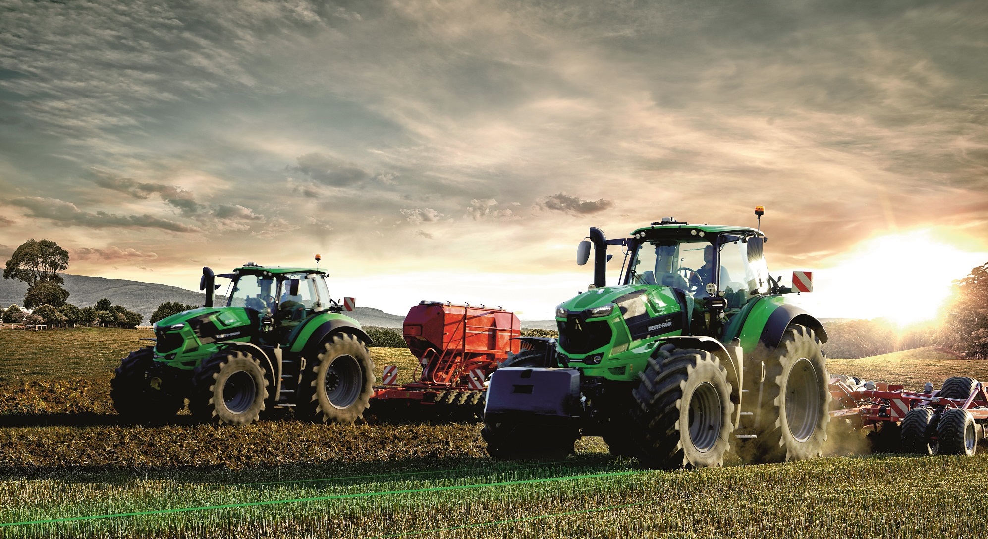 Tractor in field