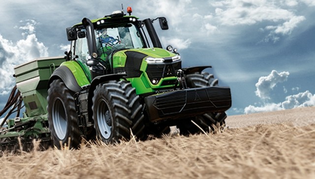 Tractor in field